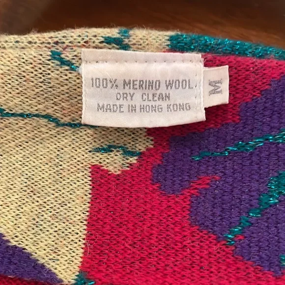 100% Wool Multicolor Jacket by KBS KANSAI. Size M. - Picture 3 of 3